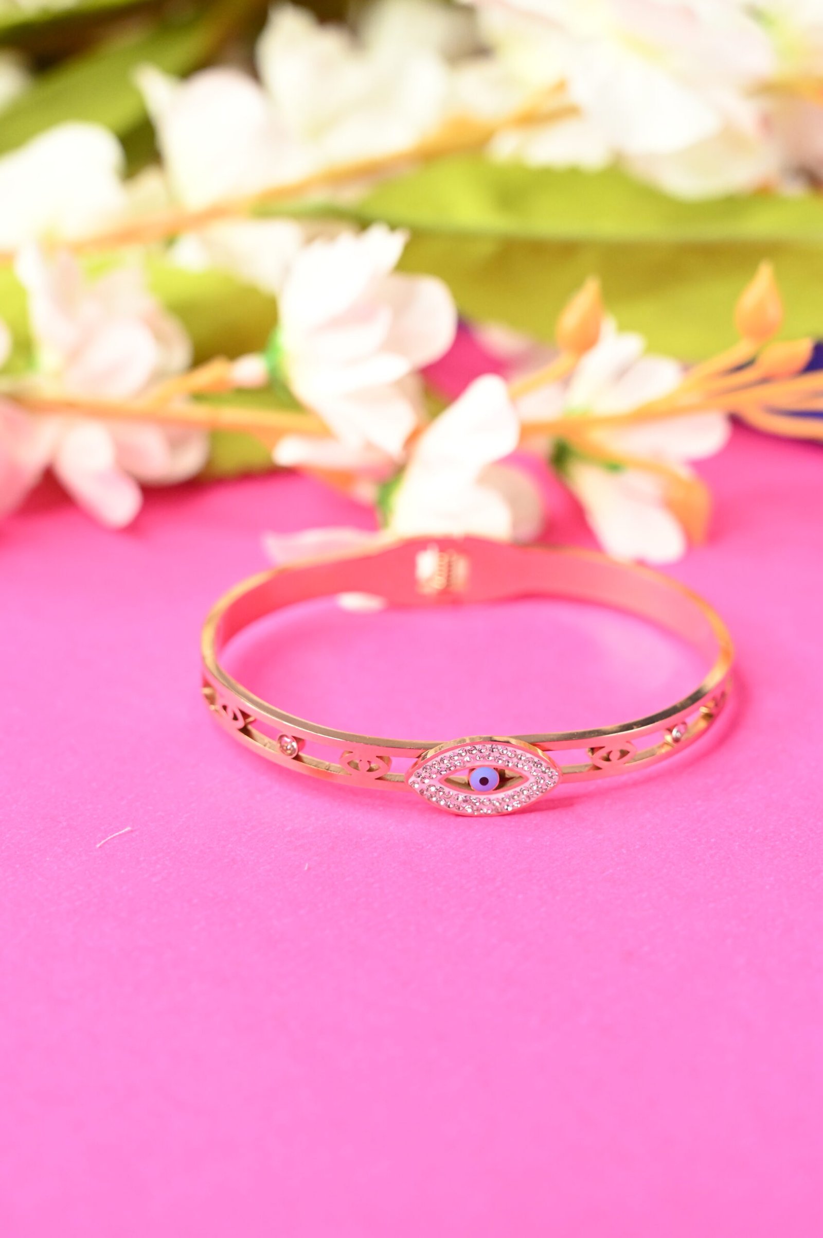 Evil Eye Bracelet with Stones - Image 2