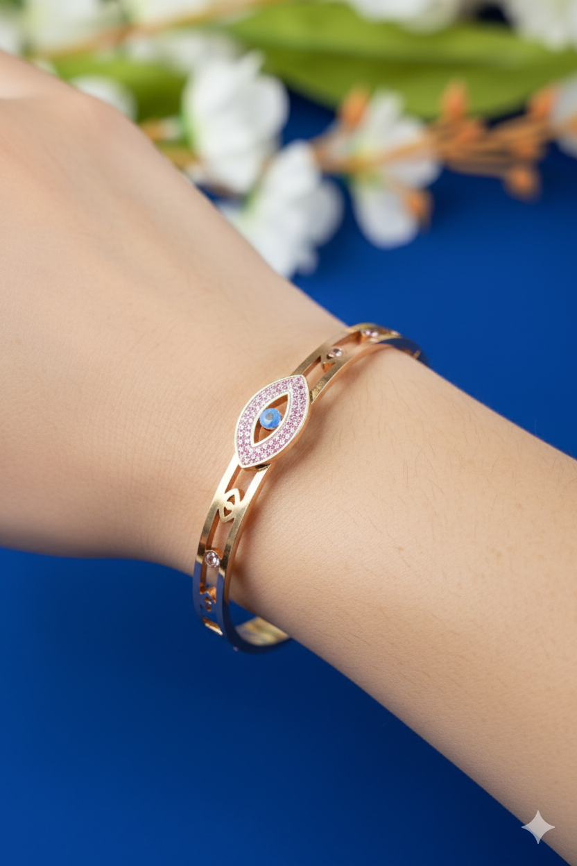 Evil Eye Bracelet with Stones