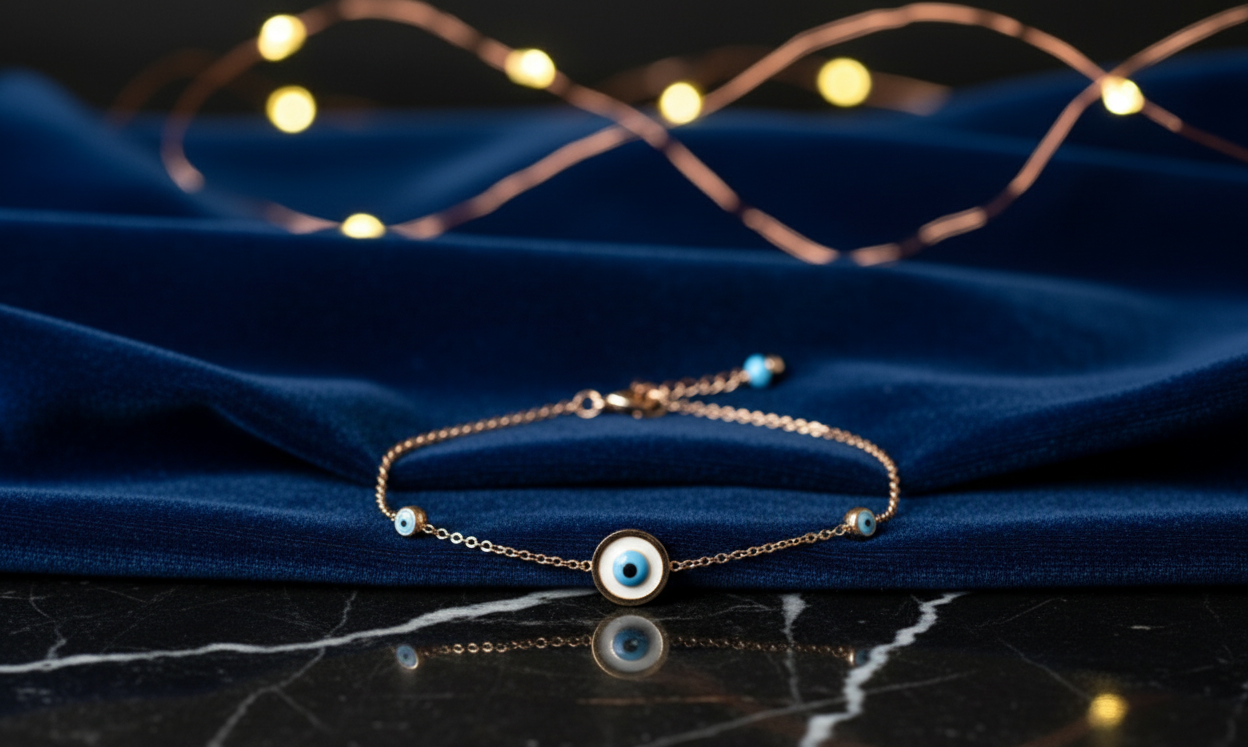 Blue Aura Evil Eye Bracelet