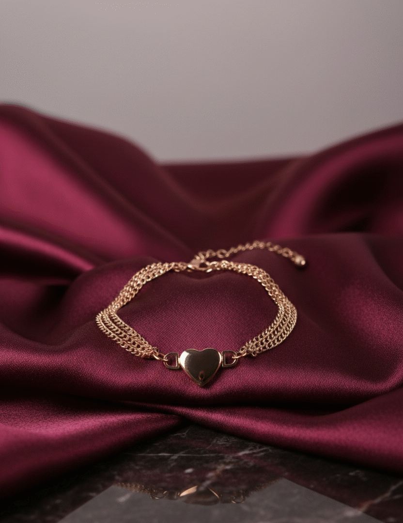 Golden Heart Chain Bracelet