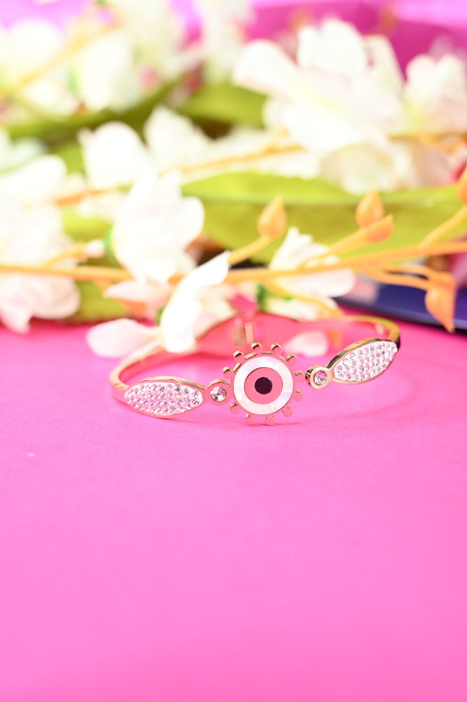 Sun Shaped Evil Eye Bracelet