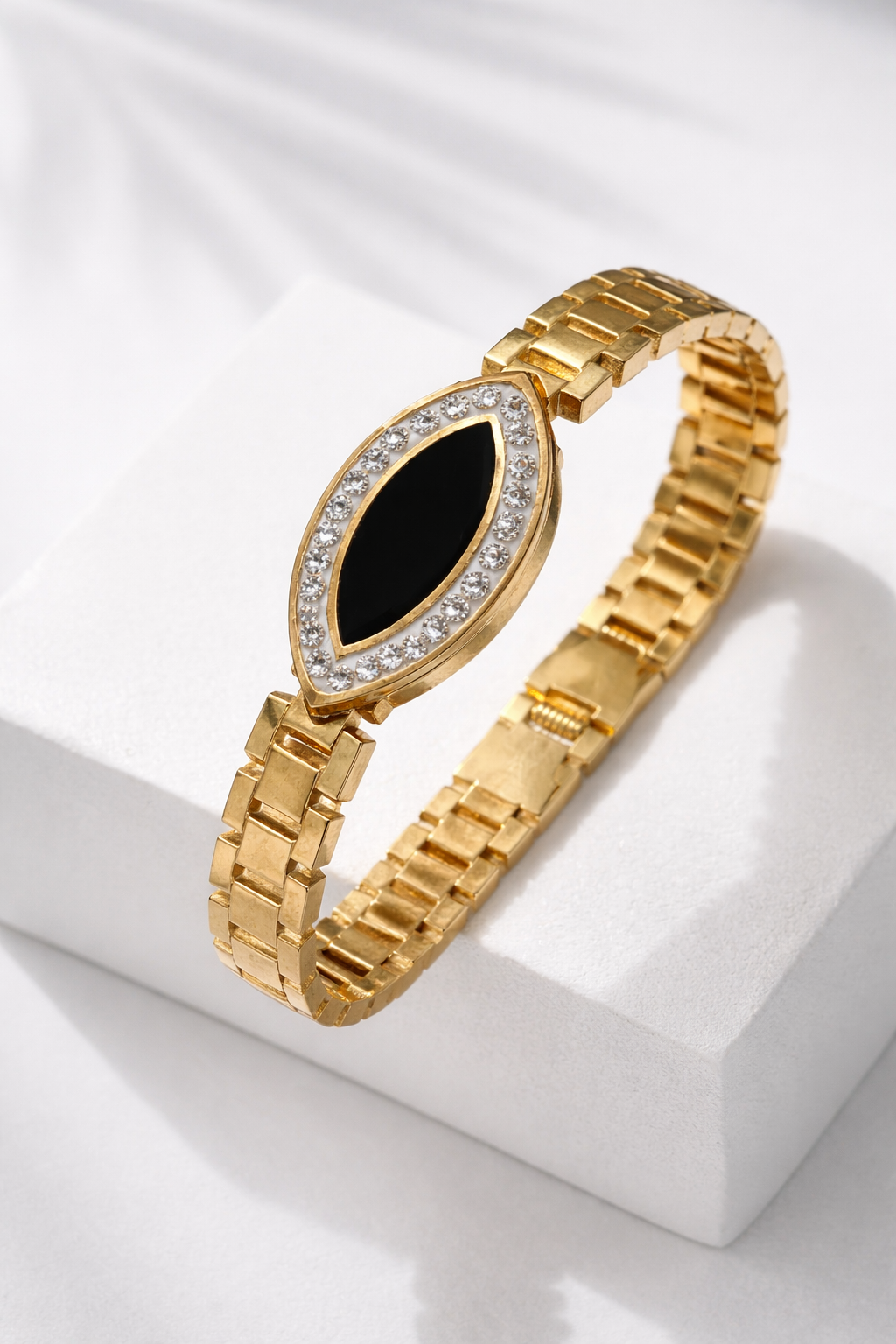 Midnight Marquis Crystal Gold Bracelet